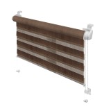 Stor Gardinia, Mini Zebra, poliester, maro, zi - noapte, dimensiuni material 61.5 x 150 cm