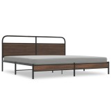 Cumpara ieftin Cadru pat metalic fara saltea, stejar maro, 180x200 cm