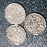 Marea Britanie 3 PENCE 1917 , 1921 si 1932, argint