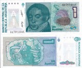 Bancnota Argentina 1 Austral ND (1985-1989) UNC, Neutilizata
