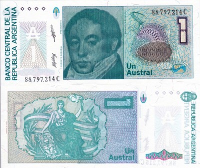 ARGENTINA 1 austral ND (1985-1989) UNC!!! foto