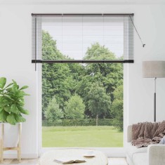 vidaXL Jaluzea pentru Fereastră cu perdele Manual Negru Aluminiu