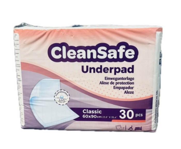 Aleze paturici absorbante 60X90 cm, CleanSafe, Underpad, 30 bucati