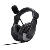 Casti cu fir elSales ELS-850 cu microfon, reglabile , Dynamic Sound , Pure Bass , negru/argintiu