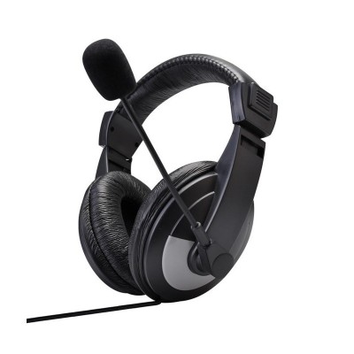 Casti cu fir elSales ELS-850 cu microfon, reglabile , Dynamic Sound , Pure Bass , negru/argintiu foto
