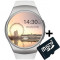 Ceas Smartwatch cu Telefon iUni KW18, Touchscreen 1.3&#039;, Notificari, iOS, Android, White + Card 4GB