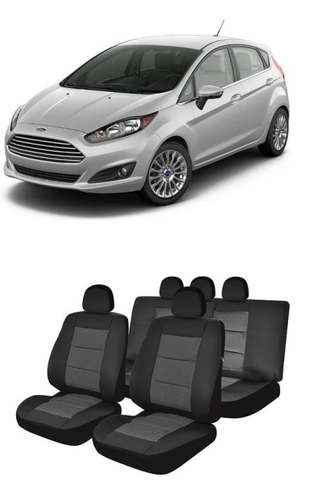Set huse scaune auto compatibile Ford Fiesta 2009-2017 (Bancheta fractionta )