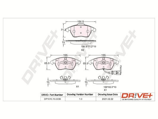 Dr!ve+ DP1010.10.0036 set placute frana,frana disc