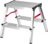 Scaunel pliabil din aluminiu Strend Pro DD, 2x4 trepte, max. 125 kg