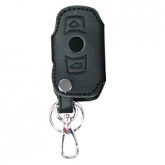 Husa cheie din piele pentru BMW Seria 1 E81, Seria 3 E90, Seroa 5 E60 F10, X1 X3 X5 X6 , cusatura neagra , pentru cheie cu 3 butoane