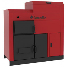 Centrala Fornello Eco Energy mixt 35 KW pe lemne si peleti, echipata cu 2 camere de ardere, automatizare, afisaj digital, arzator fonta, curatare meca