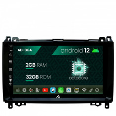 Navigatie Mercedes Benz Sprinter, Viano, Vito, A B Class, Crafter, Android 12, A-Octacore 2GB RAM + 32GB ROM, 9 Inch - AD-BGA9002+AD-BGRKIT407