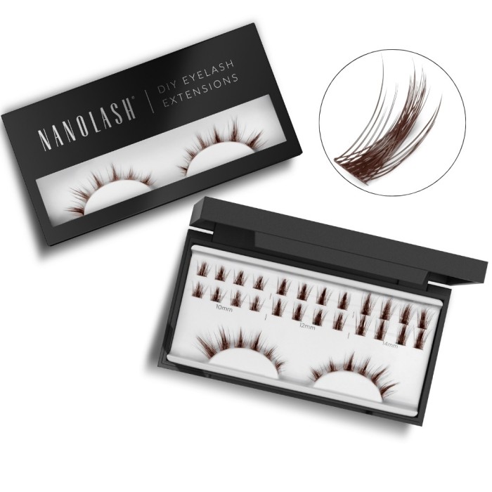 Gene false maro &icirc;n cluster pentru aplicare DIY acasă Nanolash FLIRTY 36 buc