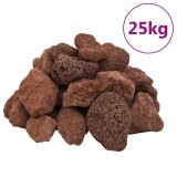 Cumpara ieftin Roci vulcanice, 25 kg, rosu, 5-8 cm