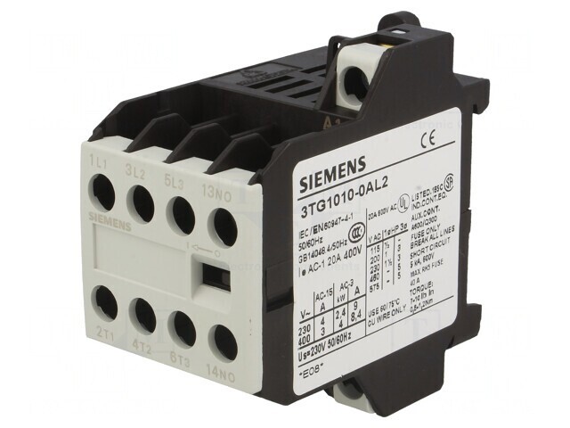 Contactor 4P NO 230VAC 8.4A DIN Rail