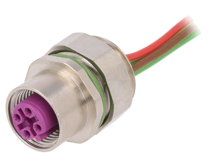 Conector M12 mamă 5 pini, cod B