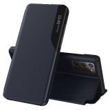 Husa Samsung Galaxy S20 FE Eco Leather View flip tip carte, albastru