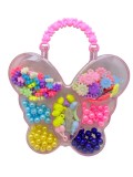 Set Creatie Bratari si Coliere pentru Copii Cutie Fluture margele colorate si pandantive