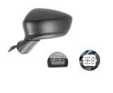 Oglinda exterioara Mazda 3 (Bm), 06.2013-, Stanga, reglare electrica; grunduit; incalzita; geam asferic; cromat; 7 pini; cu LED indicator; cu functie