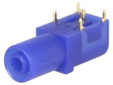 Soclu Banană 4mm 24A Albastru Aurit Panou, CLIFF