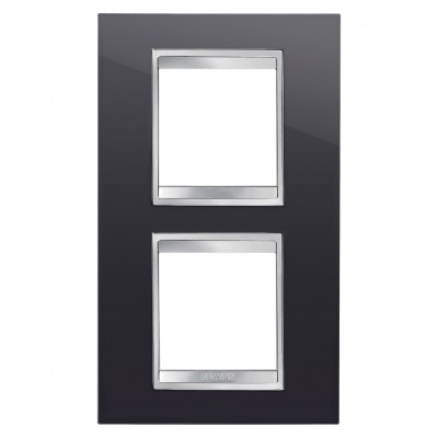 Rama Ornament 2P verticala LUX Gewiss Chorus negru GW16224TN foto