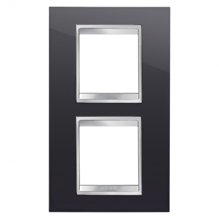 Rama Ornament 2P verticala LUX Gewiss Chorus negru GW16224TN