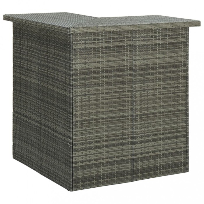 Gossi masa de bar coltar, gri, 100 x 50 x 105 cm, poliratan
