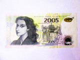 Rară! Serbia-Barilli 2005 bancnotă test specimen emisă de Banca Națională din Serbia