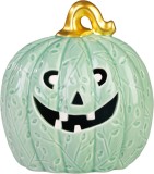Decoratiune Halloween dovleac LED din portelan menta MagicHome