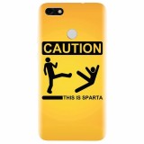 Husa silicon pentru Huawei Y6 Pro 2017, This Is Sparta Funny Illustration