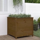 Cumpara ieftin Jardinieră grădină, maro miere, 82,5x82,5x78 cm lemn masiv pin