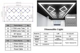 Sistem iluminare plafon hexagon LED Honeycomb 4,02 x 2,91 m, 6500K