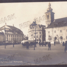 4988 - SIBIU, Market, Romania - old postcard, real Photo - unused