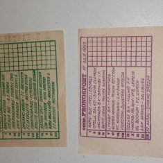 LOT 2 BILETE LOTO PRONOSPORT 1984/1993