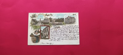 Litho Italia Italy Lazio Roma Ricordo di Roma 1900 Art Nouveau Litografie foto