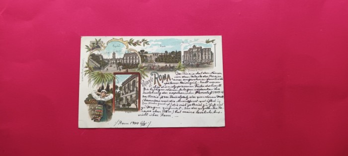 Litho Italia Italy Lazio Roma Ricordo di Roma 1900 Art Nouveau Litografie