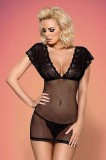 Set rochita din plasa si dantela si chilotei tanga Obsessive, Chemise &amp; thong