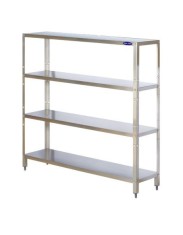 Raft inox cu 4 polite cu suprafata neteda 1300*400*1550 foto