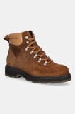 Gant bocanci de piele Wootlynne culoarea maro, cu toc plat, 31543079