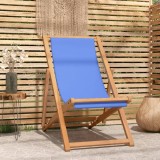 Gossi scaun de exterior, albastru, 56 x 105 x 96 cm, lemn de tec