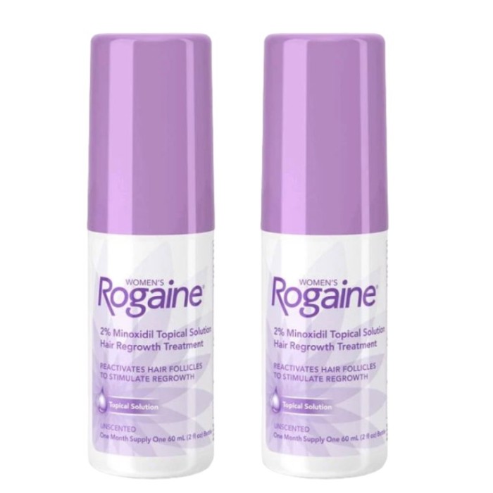 Rogaine Minoxidil 2% Solutie pentru femei, Tratament &icirc;mpotriva căderii părului, 2 luni