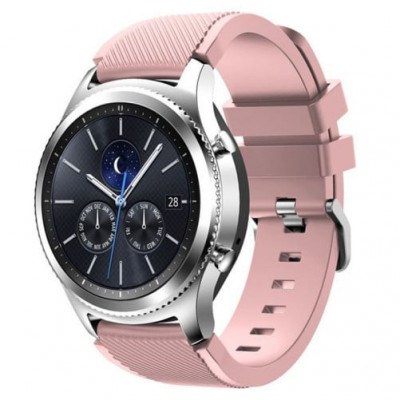 Curea ceas Smartwatch Samsung Galaxy Watch 46mm, Samsung Watch Gear S3, iUni 22 mm Silicon Soft Pink foto