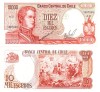Chile 10 000 10000 Escudos 1967-75 P-148 Batalia de la Rancagua UNC