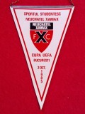 Fanion meci fotbal SPORTUL STUDENTESC Bucuresti-NEUCHATEL XAMAX(3.10.1985)