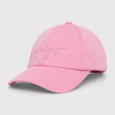 HUGO șapcă culoarea roz, cu imprimeu 50513400