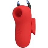 Stimulator clitoris PRETTY LOVE Magic Devil, &icirc;n formă de drăcușor, funcție de electroșoc, 10 funcții de tapping, culoare roșu