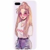 Husa silicon pentru Apple Iphone 7 Plus, Girl Look