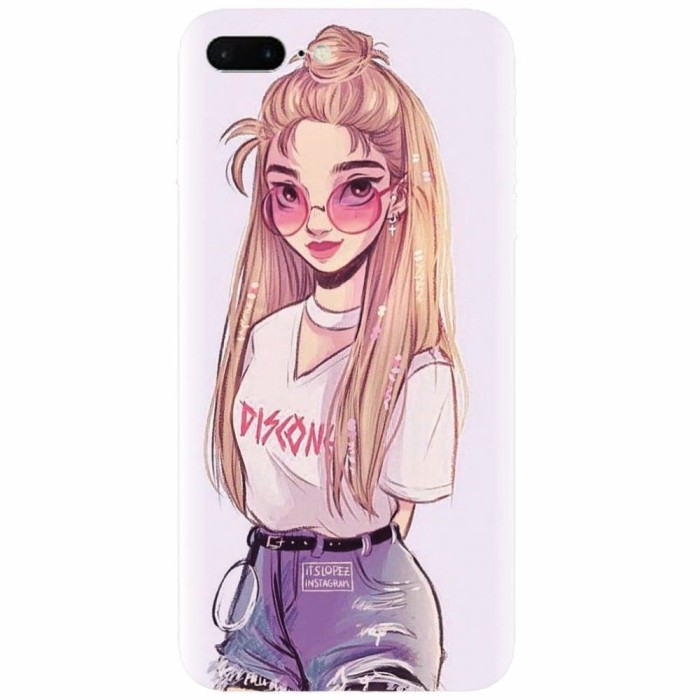 Husa silicon pentru Apple Iphone 7 Plus, Girl Look