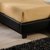 Pat tapitat Paris3 cu saltea si LED 180x200cm negru Corium HausGarden Leisure