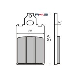MBS Placute frana Malaguti F15 MCB578, Cod Produs: 225100070RM